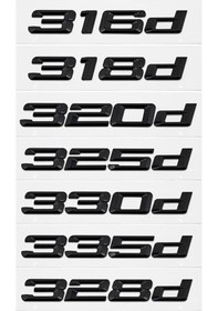 Resim Parlak Siyah-340i-3d Krom Araba Harfler Arka Bagaj Amblemi Rozeti Etiket Bmw E90 E46 F30 F31 E36 316d 318d 325d 328d 33 