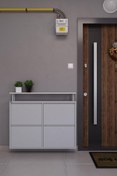 Resim Ceha Tablalı 4'lü Metal Ayakkabılık - Gri 