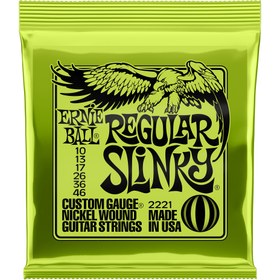 Resim Ernie Ball 2221 Regular Slinky Nickel Elektro Gitar Teli (10-46) 