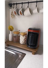 Resim Ahşap Kesme Tahtası - Ayaklı Sunumluk Ahşap 