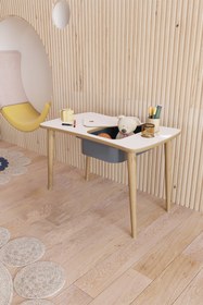 Resim Fahrettin Küçük Montessori Tek Çekmeceli Aktivite Oyun Çalışma Masası 