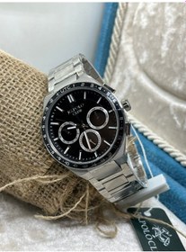 Resim Jg. Polo Club Erkek Kol Saati Fonksiyonel Çelik Kasa - Gümüş Renk Siyah Kadran Gümüş 