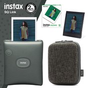 Resim Instax SQ Link Yeşil Yazıcı-10'lu Square Film-Kılıf ve Pleksi Çerçeve Fujifilm