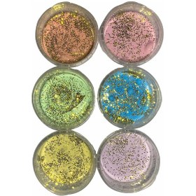 Resim Köpüklü Ve Simli 4 Lü Slime Ele Yapışmayan Slaym Pofuduk Slime 