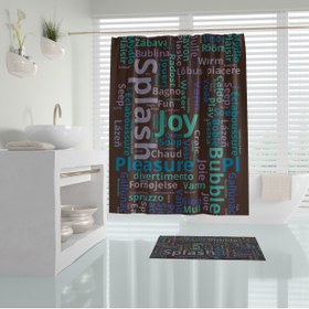 Resim Zethome World Cloud Banyo Paspas Ve Tek Kanat Duş Perdesi 1x180x200 Set 