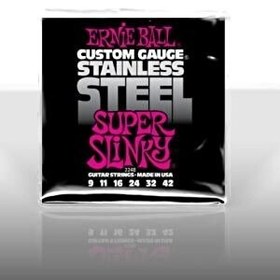 Resim Ernie Ball P02248 Stainless Steel Super Slinky 09-42 Elektro Gitar Teli 