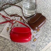 Resim Kadınlar için Kore Versiyonu Saddle Çantası, Yazlık Vintage INS Stili, Düz Renkli Crossbody Çanta, Ayarlanabilir Askı, Toka Kapanışı, Polyester Kaplı, Kenar Boyalı, Hayvan Temalı - Çoklu Renk Seçeneği Mevcut 