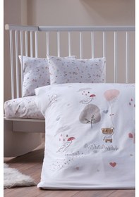 Resim Doqu Home Nakışlı Bebek Nevresim Takımı - Pretty Bear 