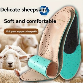 Resim Gerçek Koyun Derisi Nefes Alabilen Tabanlıklar, Kemik Desteği, Lateks Şok Emici Tasarım, Rahat Ayak Sistemi, Tüm Mevsimler İçin Kaymaz İç Tabak, Sporlu/Deri Ayakkabılar Uygun, Boyutlar 5.5-9.5, Kesmeye Uygun, Yeşil ve Apriko ile 