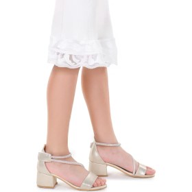 Resim Kiko Kids Pisar Günlük Kız Çocuk 4 cm Topuklu Sandalet Abiye Ayakkabı Altın 