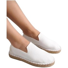 Resim Unisex El Yapımı Triko Espadril Beyaz-beyaz Beyaz 