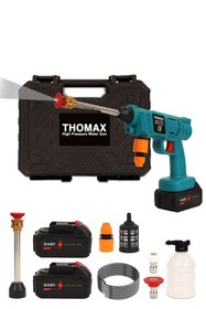 Resim THOMAX Şarjlı Ve Yüksek Basınçlı Oto Yıkama Makinesi Ve Sulama Tabancası Bahçe Yıkama Makinesi 