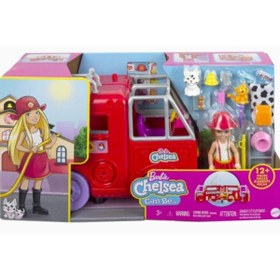 Resim Barbie Chelsea Itfaiye Aracı Yeni Model Chelsea Bebek Ve Köpeği Dönüşen Kamyon Hck73 