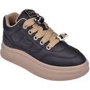 Resim Guja İçi Polar Kadın Spor Ayakkabı Sneaker Gj-25k421 Siyah Siyah 