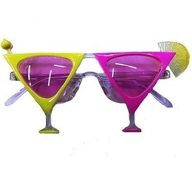 Resim Sarı Pembe Renk Martini Parti Gözlüğü 1 