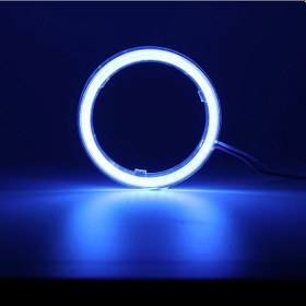 Resim 95mm-1pcs Buz Mavisi-led Angel Eyes Beyaz Kırmızı Mavi Sarı Moto Halo Halka Işık Angel's Eye Far Drl Gündüz Farı 