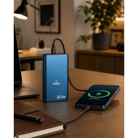 Resim Enerx ENR-P10MTK Powerbank 10000 Mah 22.5W Hızlı Şarj, Dahili Type-C Kablolu Yeni Nesil Metal Kasa Taşınabilir Şarj Cihazı 