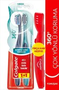 Resim Colgate 360 Komple Ağız Temizliği Çok Yönlü Koruma Yumuşak Diş Fırçası 1+1 Fırça Kabı Hediye 