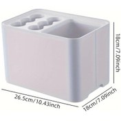 Resim Fochsia 10-15 Şemsiye Kapasiteli Modern Beyaz Plastik Şemsiyelik, Damlama Tepsisili Beyaz Şemsiye Askılığı. Model 