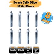 Resim BEMA TOOLS Borulu Çelik Dübel M10x110 mm (8 Adet) 