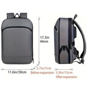 Resim Willowhaven Daypack Özellikli Hafif Gri Suni Deri Genişletilebilir Laptop Sırt Çantası Diğer 