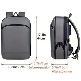 Resim Willowhaven Daypack Özellikli Hafif Gri Suni Deri Genişletilebilir Laptop Sırt Çantası Diğer 