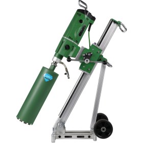 Resim Bycon 252 mm Delme Kapasiteli Akıllı LCD Ekranlı Endüstriyel Tip Açılı Karot Makinesi Seti 