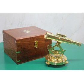 Resim Konyax Ahşap Kutulu Pusulalı Dürbün Büyük Boy Renkli 