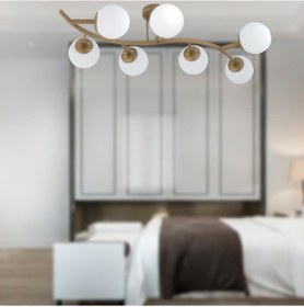 Resim Izem 7'Li Eskitme Modern Plafonyer Genç Odası Mutfak Yatak Odası Avize 