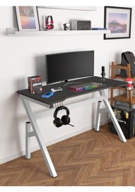 Resim Cooper Oyuncu Masası - 103x50x80 Antrasit Beyaz Antrasit - Beyaz 