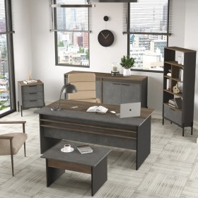 Resim Robin Home Berlin Abcde Ofis Büro Masa Takımı Barok-Antrasit 