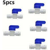 Resim Cloud011 5 Adet Hızlı Bağlantı Inline Su Kapama Vana 1/4" Plastik Arıtma Sistemleri 
