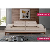 Resim Perla Sofa Nelson Üçlü Koltuk Babyface Krem 