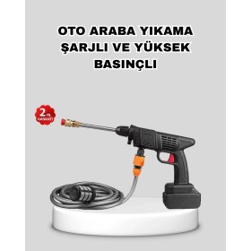Resim Zero Land Drnds Akülü Araba Yıkama Makinesi 21v Güçlü Basınçlı Ve Çift Akülü Taşınabilir 