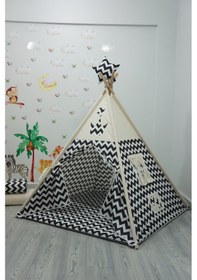 Resim Kızıldereli Oyun Çadırı Devrilmeyen Sabitleme Mekanizmalı Zigzag 