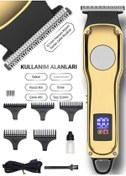 Resim kennix Profesyonel Şarjlı Tıraş Makinesi kn-x Şarjlı Lazer Öncesi Kuaförlere Özel Saç Sakal Ense Çizim trş 