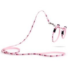 Resim Beeztees Yavru Kedi Göğüs Tasması ve Gezdirme Kayışı, 120cm, Pembe, 15-33cm 