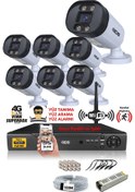 Resim IDS DS-2032HD-WL-SET7-NOHDD 7 Kameralı 1080P Full HD 5 MP Sony Lensli Kamera Seti - 2032 