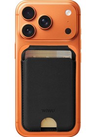 Resim Wiwu Mw-007p Magnetik Standlı Kartlık Kablosuz Şarj Findmy Ve Find Hub Özellikli Mag Wallet Siyah 