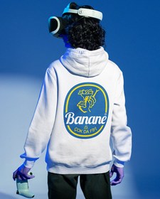 Resim Banane Oversize Unisex Kapüşonlu Sweatshirt 