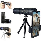 Resim Monoküler Teleskop 4k 10-300x40mm Süper Telefoto Zoom Tripod Akıllı Telefon Tutucusu 1 Adet 