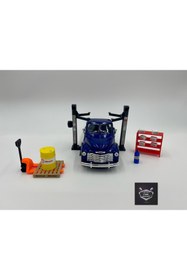 Resim FMK HOBBY 1:24 Garaj Diorama Aksesuar Seti | Lift, Palet Arabası, Shell Varil, NOS Tüpü ve Alet Rafı 