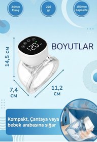 Resim BabyHope My-376 Şarjlı Giyilebilir Elektrikli Göğüs Pompası Sessiz Ve Elleri Serbest Kullanım 