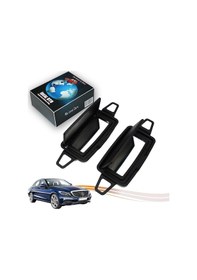 Resim Mercedes C W205 2014-... İçin Sol & Sağ Güneşlik Ayna Seti - Siyah 