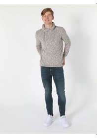 Resim Colin's Regular Fit Sal Yaka Gri Erkek Kazak CL1054819_Q1.V1_BME 