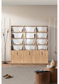 Resim 8305 Evm Kitaplık , 6 Kapaklı , 18 Bölmeli , 15 Raflı , Sepet , Ofis , Çalışma Odası Diğer 