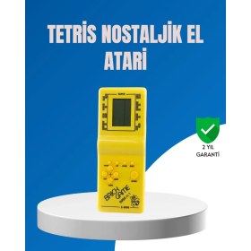Resim TKÇ Mini Tetris El Aterisi - Taşınabilir Retro Oyun Konsolu Pil ile Çalışan Klasik Model 