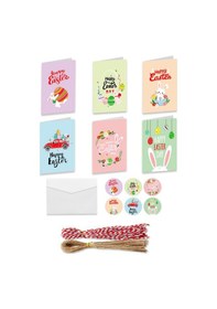 Resim Kızlar Erkekler İçin 30'lu Paket Paskalya Partisi Davetiyeleri Zarflı 