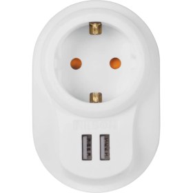 Resim Nilson Akım Korumalı Beyaz Usbli Fiş Priz 3 Adet 