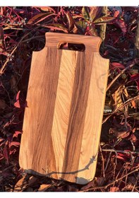 Resim Ceviz Ahşap Kesme Tahtası Sunum Tabağı Denuez 